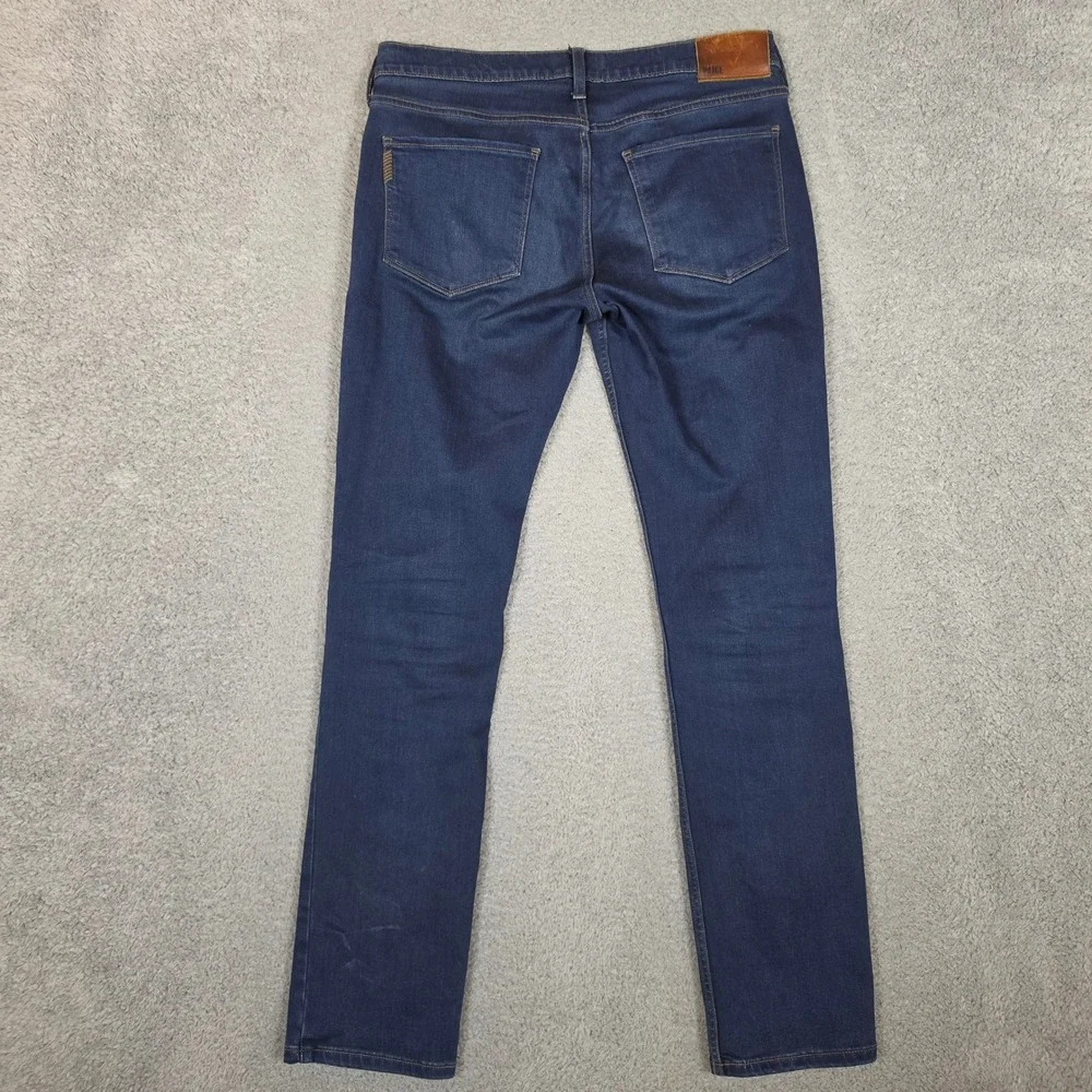 PAIGE Jeans Mens 34x32 Lennox Slim Fit vDark Blue Good Stretch Rayon Blend Denim